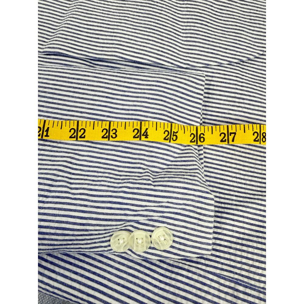 Alan Flusser Blue White Stripe Blazer 44 Reg NEW Seersucker Cotton Jacket NWT - Picture 8 of 9